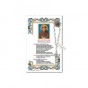 Saint Francis of Assisi - Holy picture on parchment paper with decade rosary pin