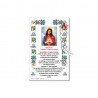 Sacro Cuore di Gesù - Immagine sacra su carta pergamena con spilletta decina rosario