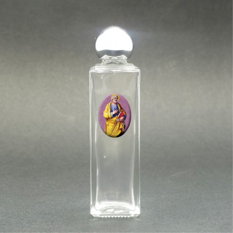 Saint Peter - Glass bottle with holy picture