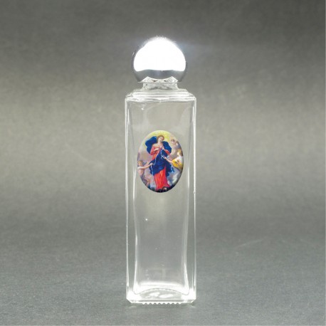 Madonna dei Nodi - Bottiglietta in vetro con immagine sacra
