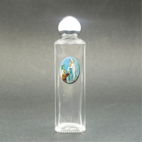 Our Lady of Lourdes - Holy water bottle with sacred picture