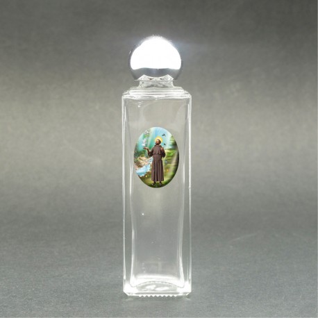 Saint Francis of Assisi - Holy water bottle with sacred picture