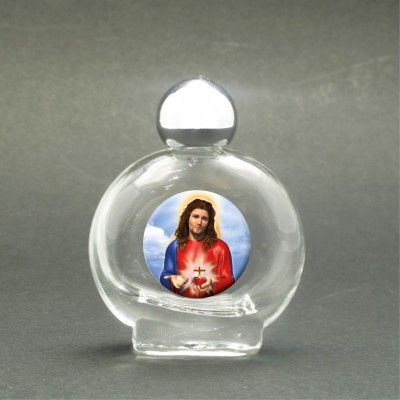 Sacro Cuore di Gesù - Bottiglietta per acqua santa con immagine sacra